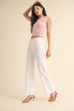 Just Black Denim Slim Palazzo w/ Scissor Cut