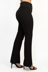 Elastic Ribbed Wide Leg Pant