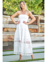 Eyelet Lace Tube Dress
