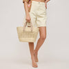 June Woven Knot Straw Tote