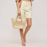 June Woven Knot Straw Tote