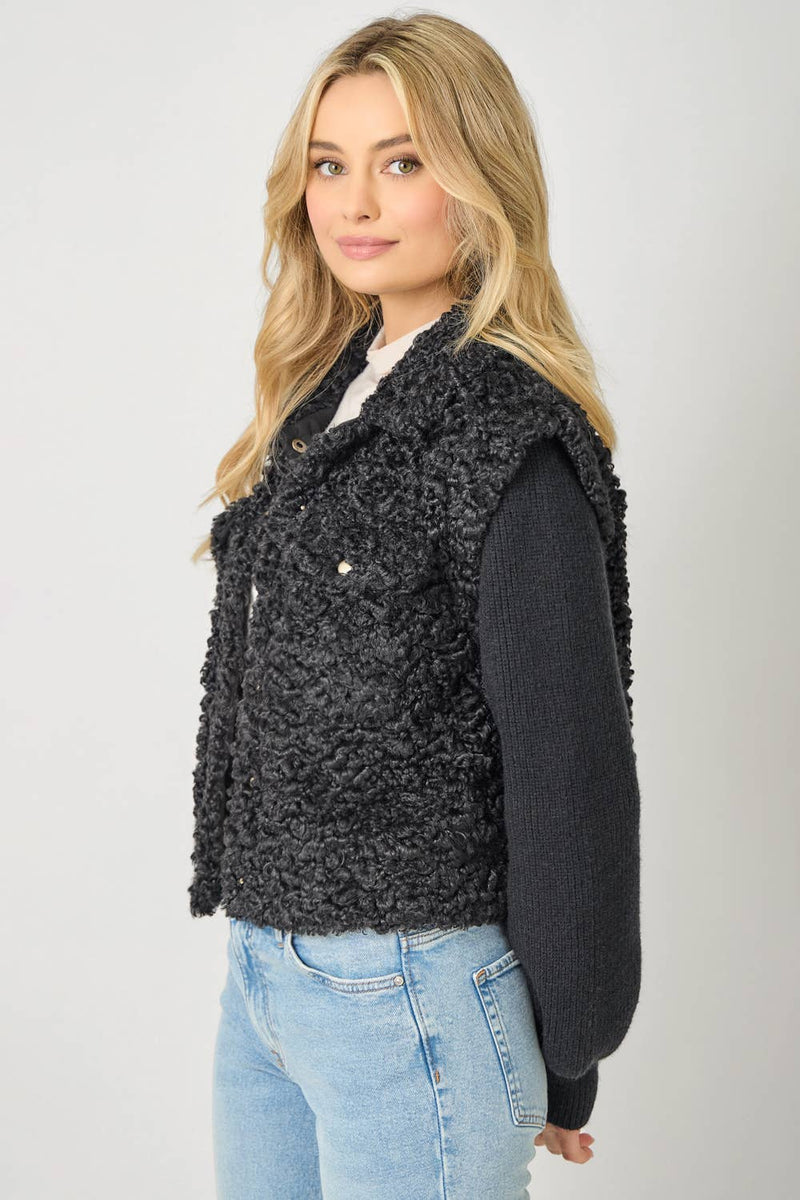 Mixed Media Sweater Jacket