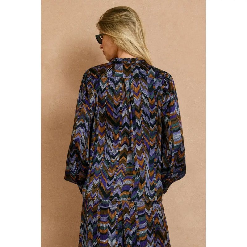 Retro Wave Chevron Blouse