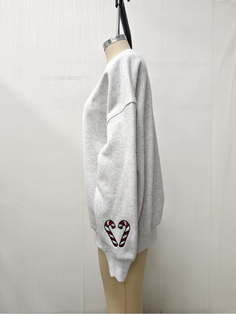 Tipsy Santa Christmas Embroidered Sweatshirt