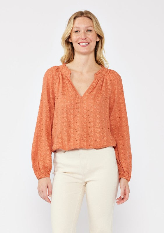 V-Split Neck Blouse