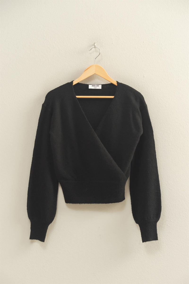 Surplice V-Neck Sweater