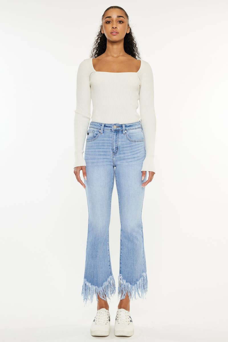 Kan Can High Rise Crop Bootcut Denim