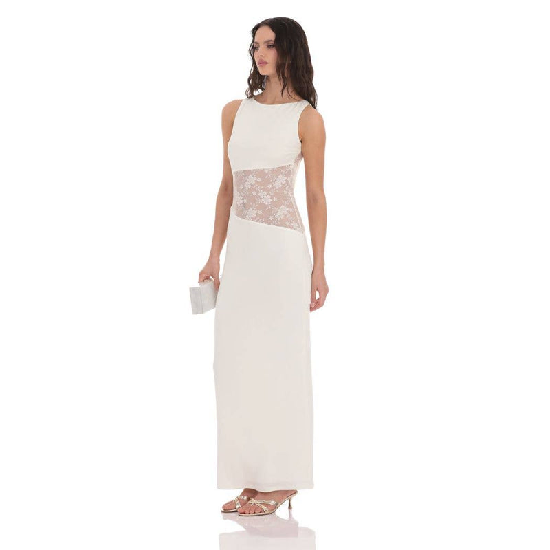 Lace Cutout Maxi Dress