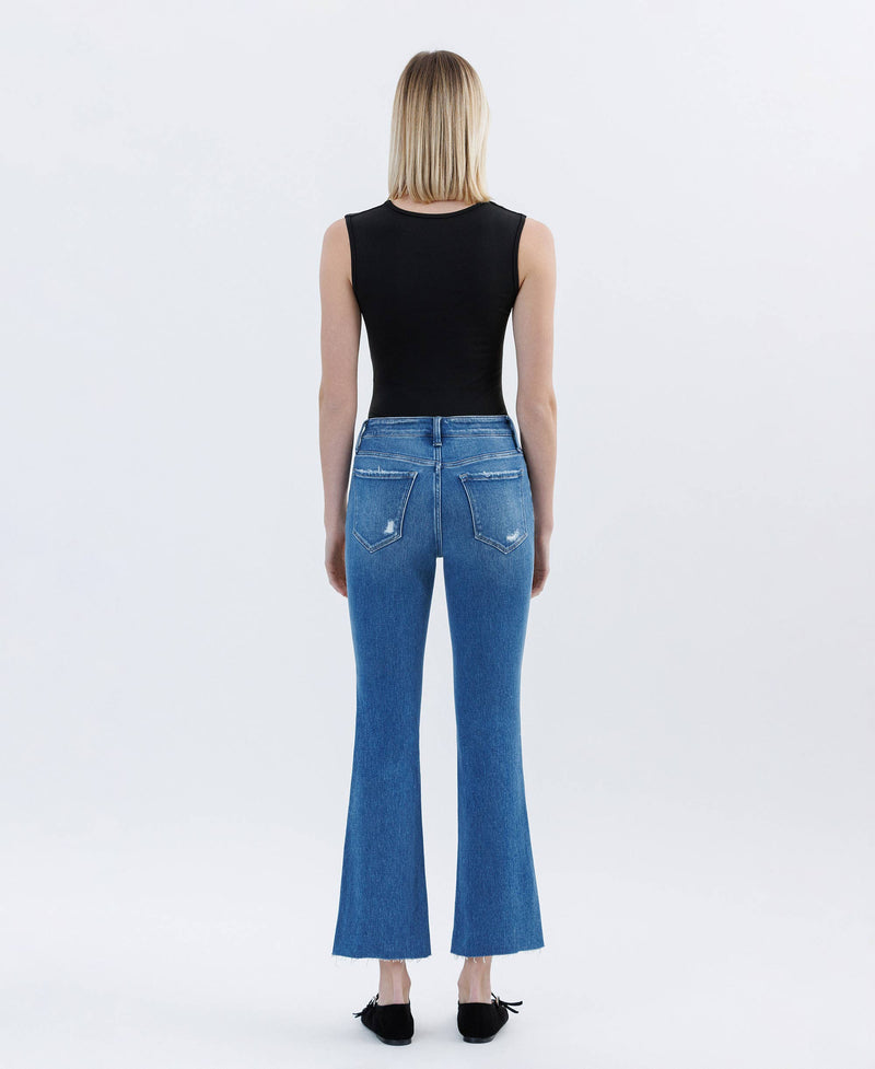 Flying Monkey High Rise Raw Hem Bootcut Jeans