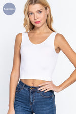 Reversible Seamless Rib Crop Top