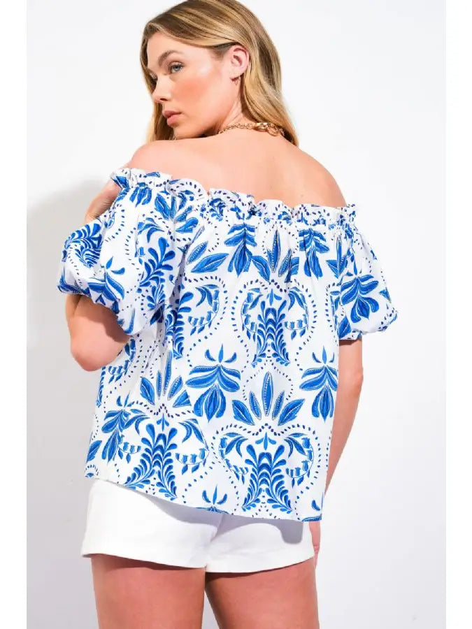 Printed Woven Top