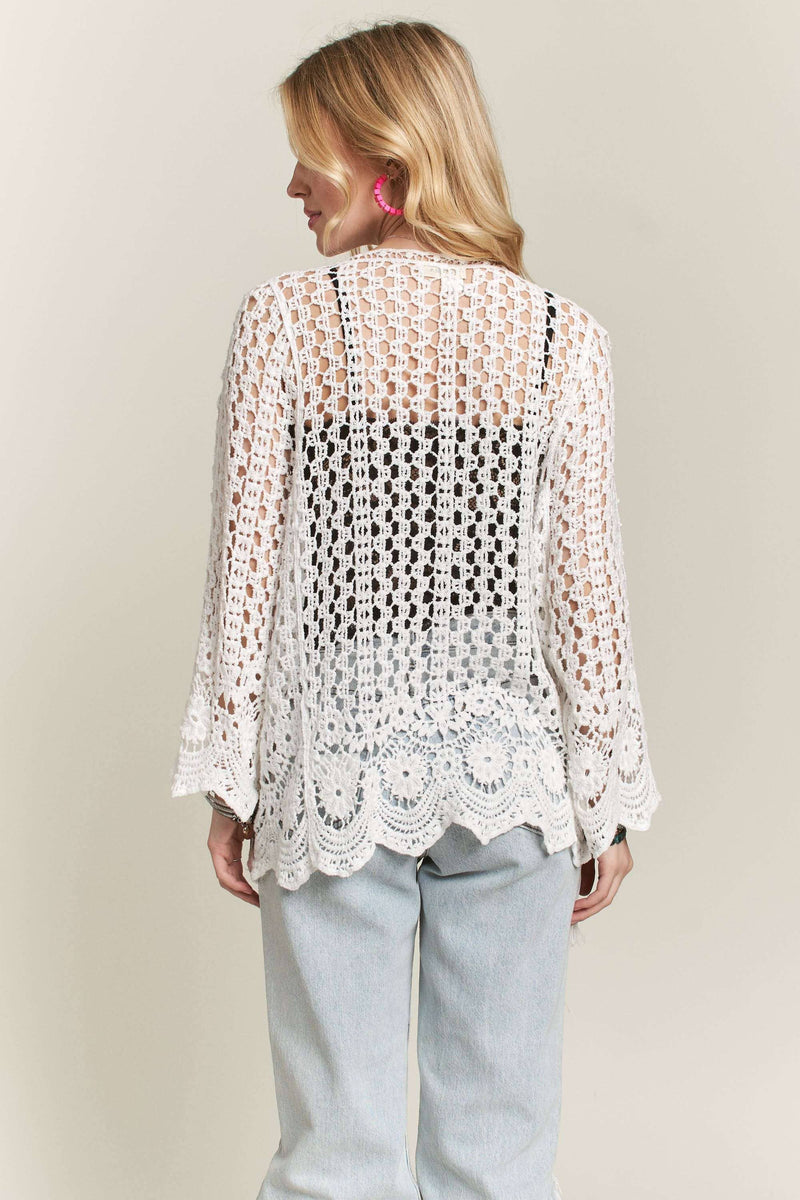 Long Sleeve Crochet Cardigan