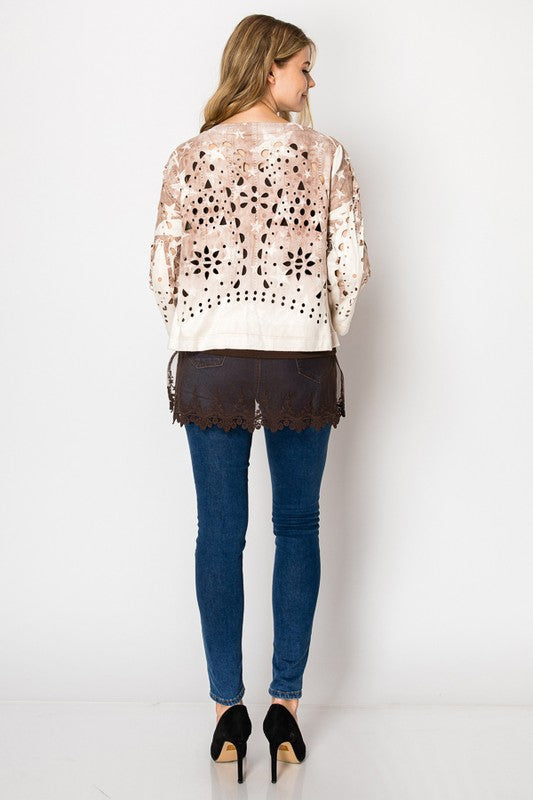 Suede Short Jacket - Brown Star