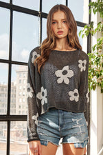 Lightweight Floral Sweater Top
