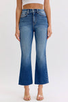 High Rise Crop Flare Jeans