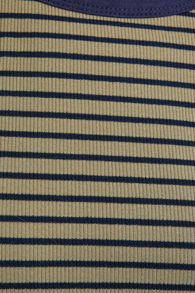 Round Neck Short Sleeve Top With Lettuce Hem