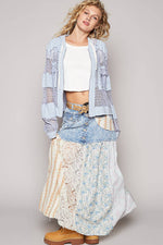 Balloon Sleeve Front Pockets Zipper Front Hoodie Top