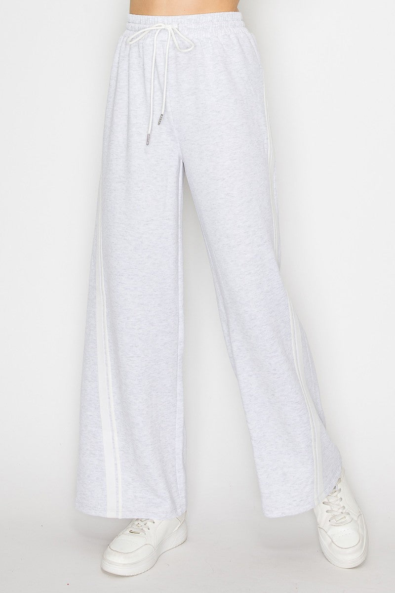 High Rise Fleece Wide Leg Pants