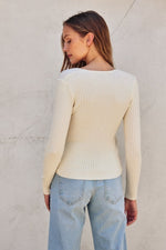 V-Neck Fitted Light Sweater