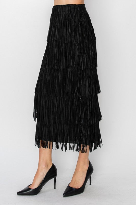 Layered Fringe Skirt