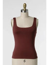 Rayon Tank Top W Square Neckline