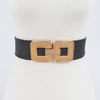 Metal Buckle Stretch Belt: Black