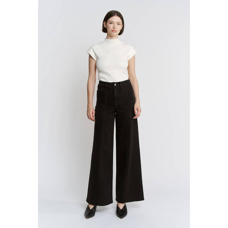 Mica Denim High Rise Seamed Trouser