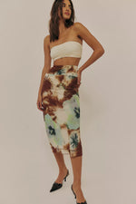 Free People Sunset Mesh Midi Skirt