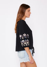 Long Sleeve Embroidery Top