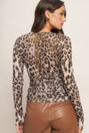 Leopard Mesh Top