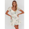 Puffy Floral Mini Dress