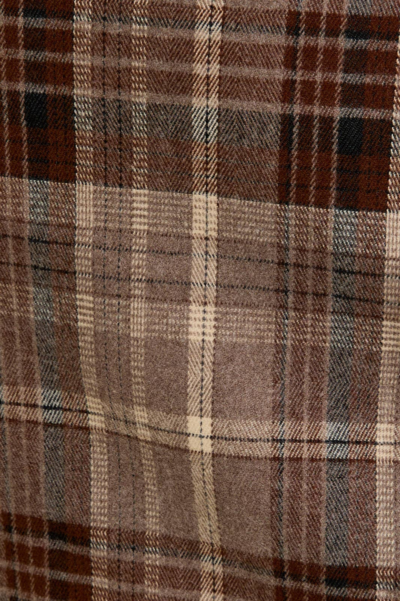 Oversized Plaid Jacket w Mini Skirt