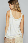 V-neck Sleeveless Embroidered Floral Top
