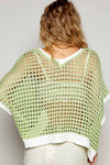 Round Neck Sleeveless Floral Thin Sweater Top