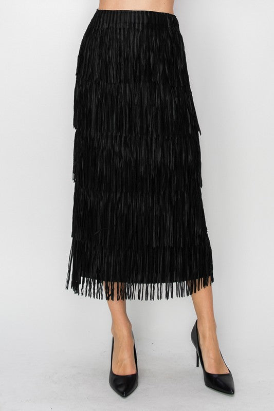 Layered Fringe Skirt