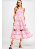 Eyelet Lace Tube Dress