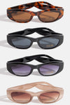 Plastic Frame Oval Lens Sunglasses