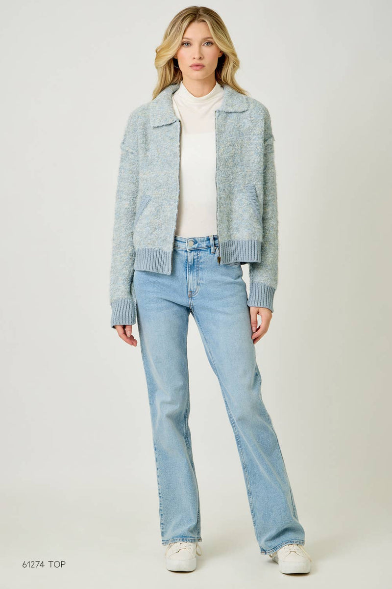 Zip-Up Sweater Jacket