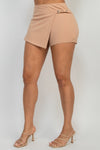 Wrap Buckle High Rise Elatsic Skort