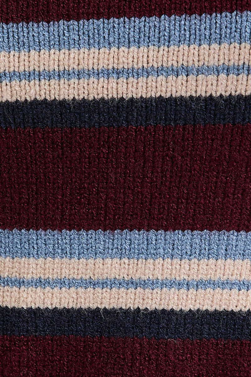 Square Neck Striped Sweater Top