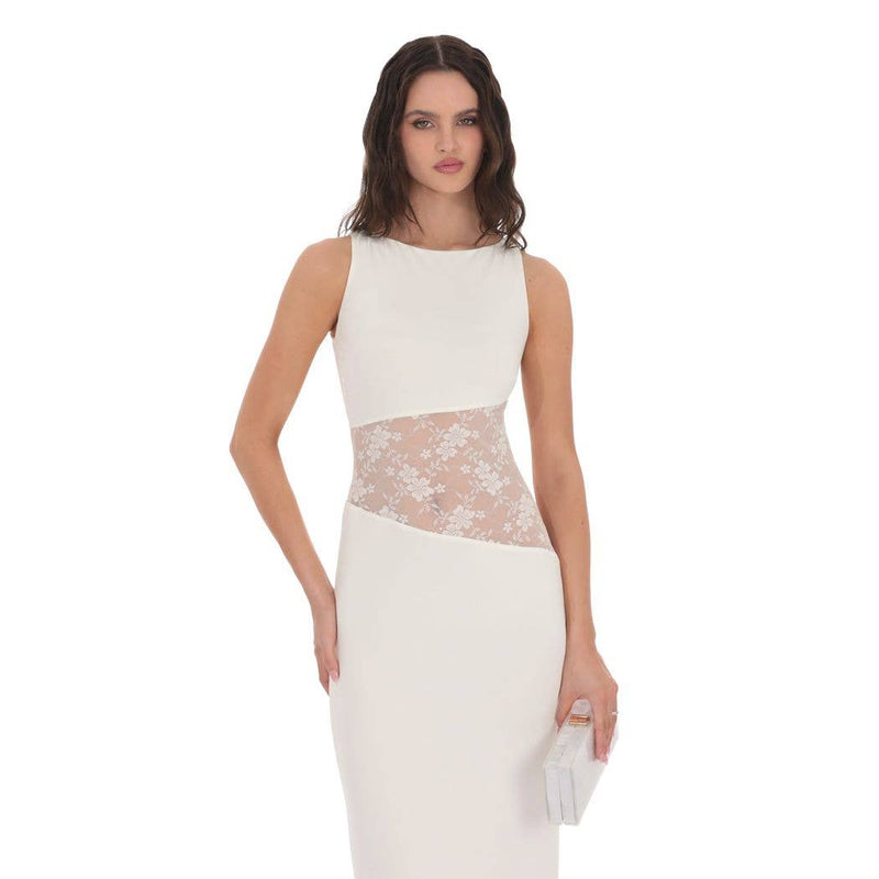 Lace Cutout Maxi Dress