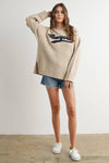 New York Embroidered Hooded Sweater