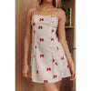 Bow Tie Print Mini Dress