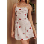 Bow Tie Print Mini Dress