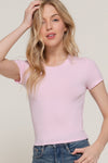 Short Sleeve Crew Rib Crop Top