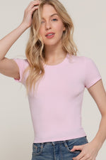 Short Sleeve Crew Rib Crop Top
