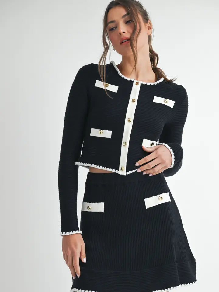 Knitted Cardigan Top