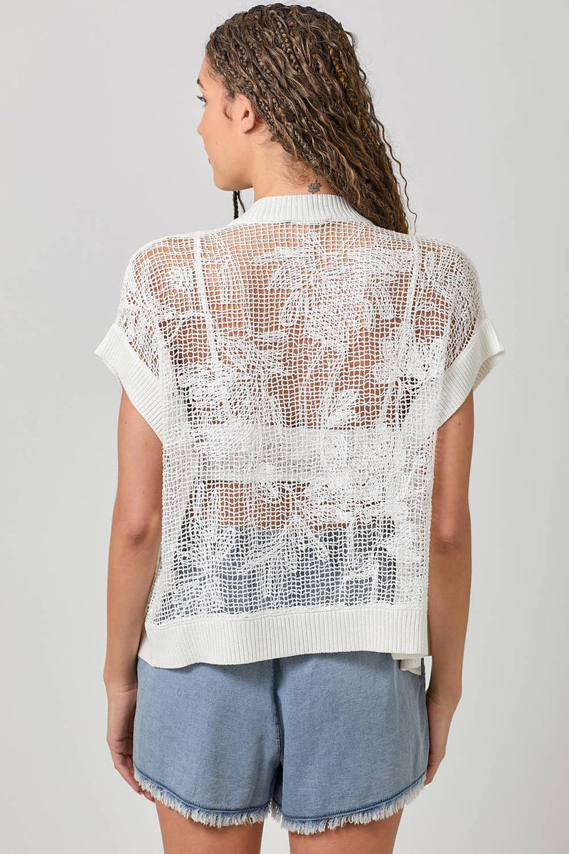 Embroidered Hand Knitting Cardigan