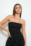 Polka Dot Strapless Top