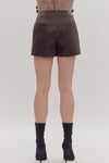 Quilted Vegan Leather Mini Skort